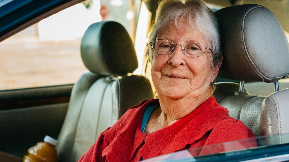 Woman in car